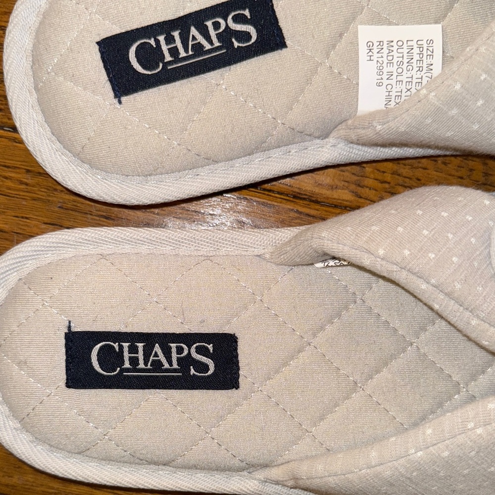Chaps Beige Bow Slippers for Women - Picture 4 of 6